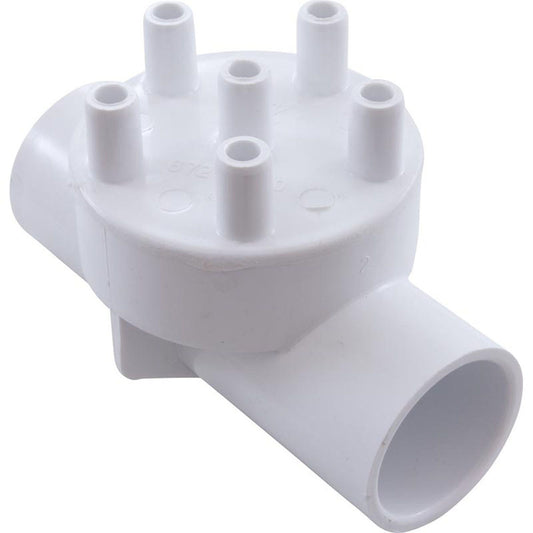 Colector, 3/8" SB, 6 puertos, flujo continuo, 1" sx 1" s