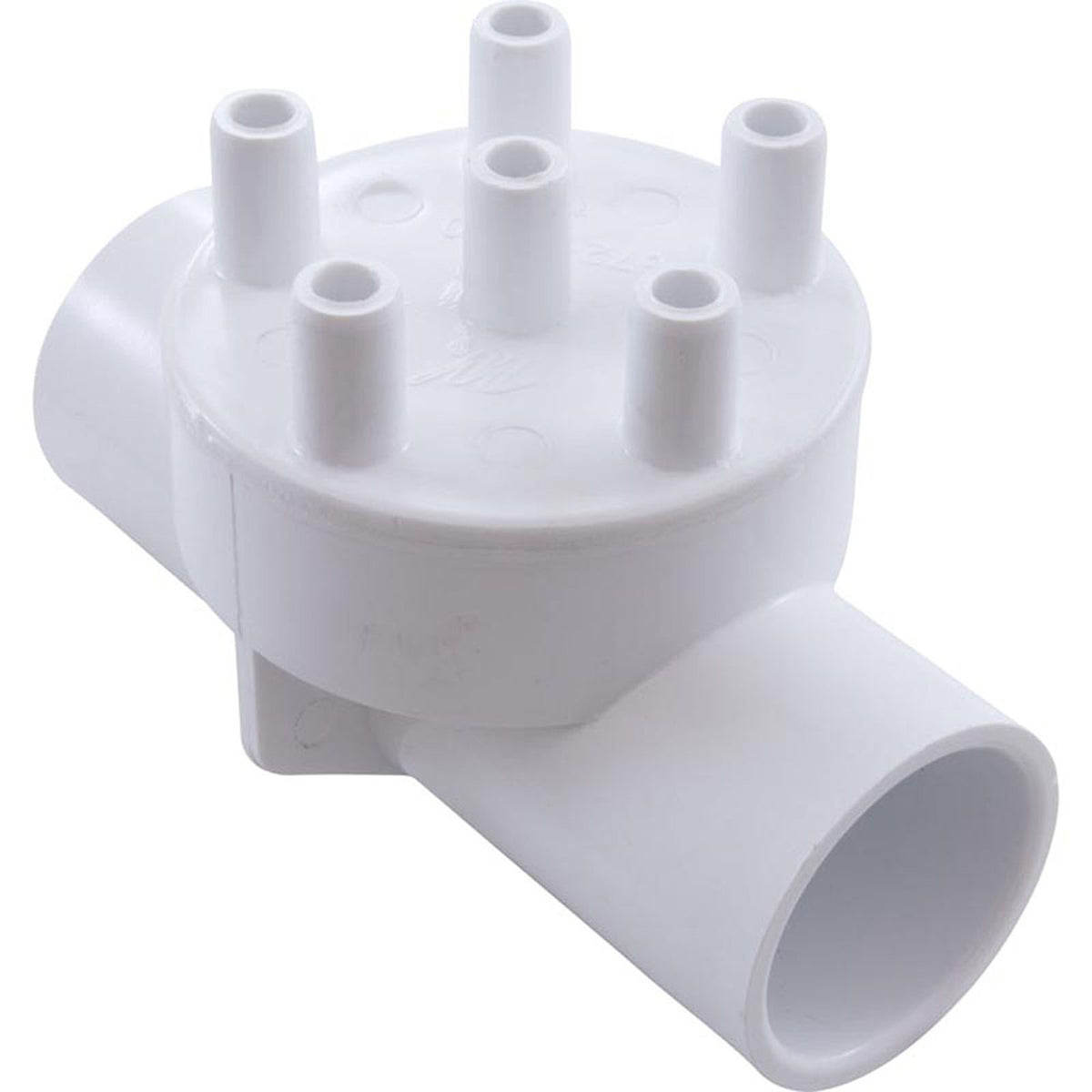 Manifold, 3/8"sb, 6 Port, Flow Thru, 1"s x 1"s