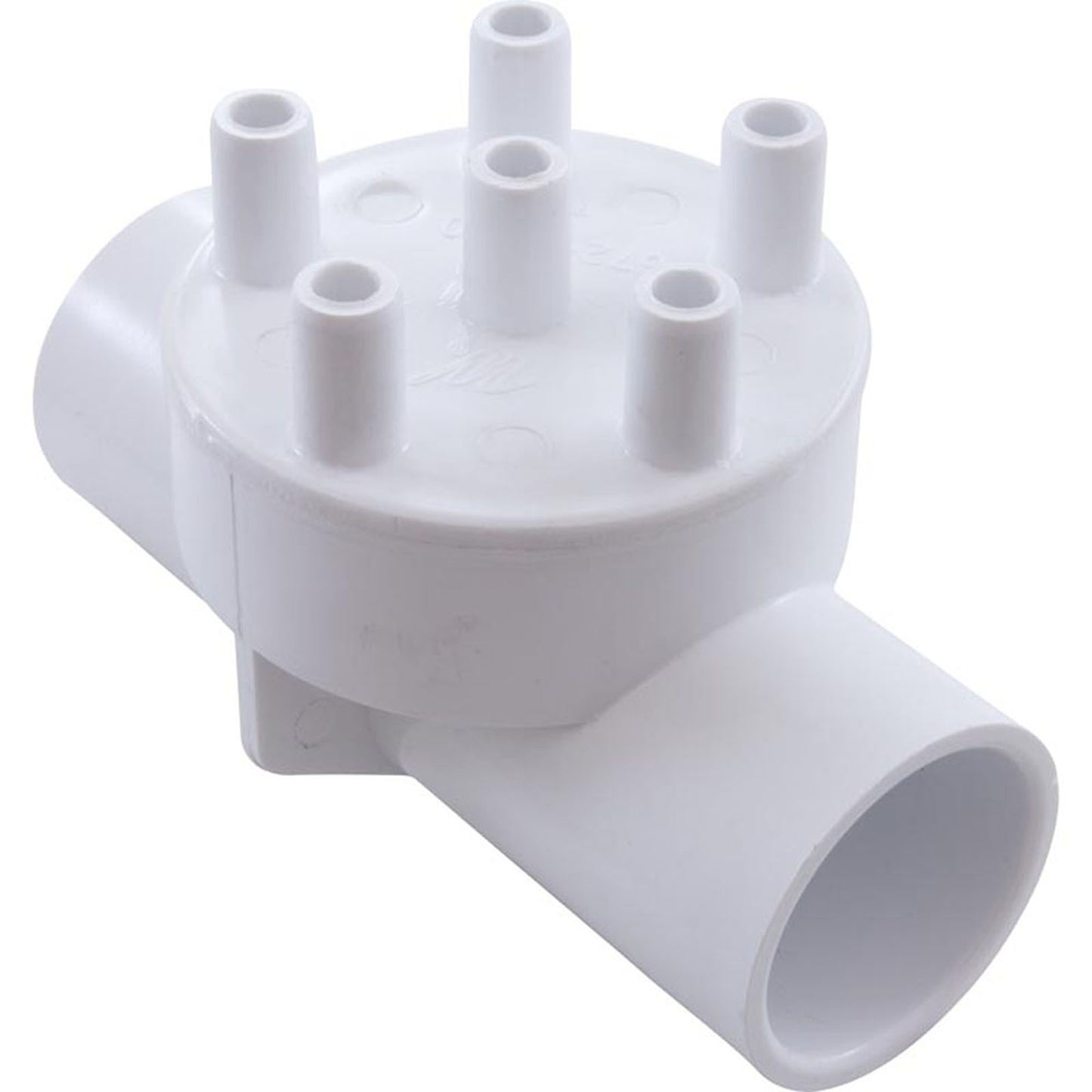 Manifold, 3/8"sb, 6 Port, Flow Thru, 1"s x 1"s