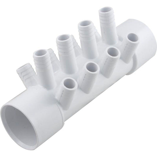 Manifold, 3/4"b, 12 Port, Flow Thru, 2"s x 2"s