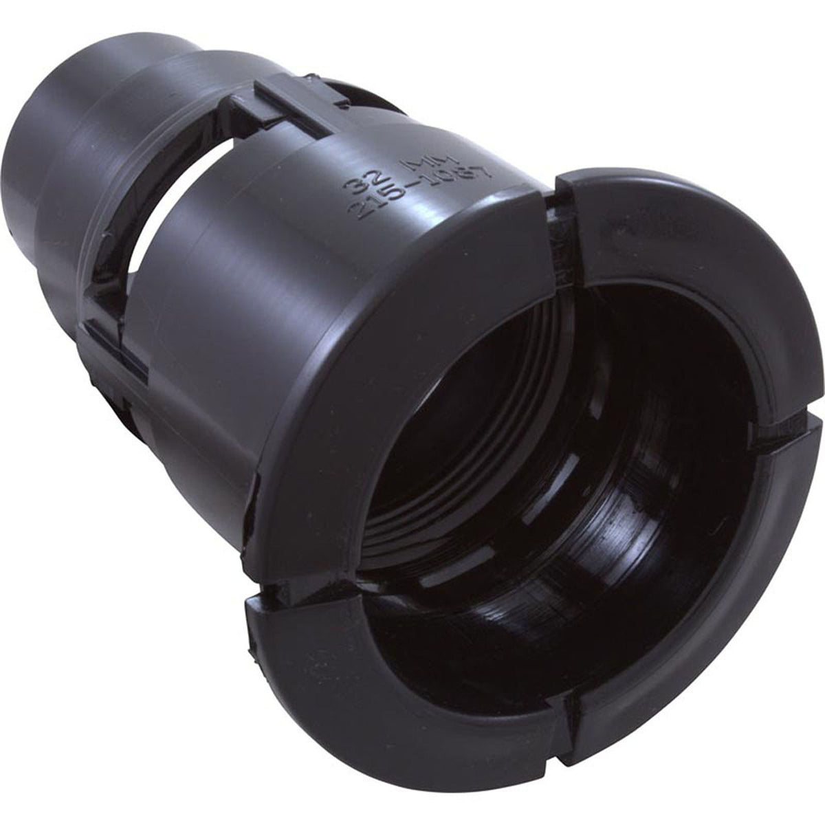 Wall Fitting, Waterway Poly Gunite, Black
