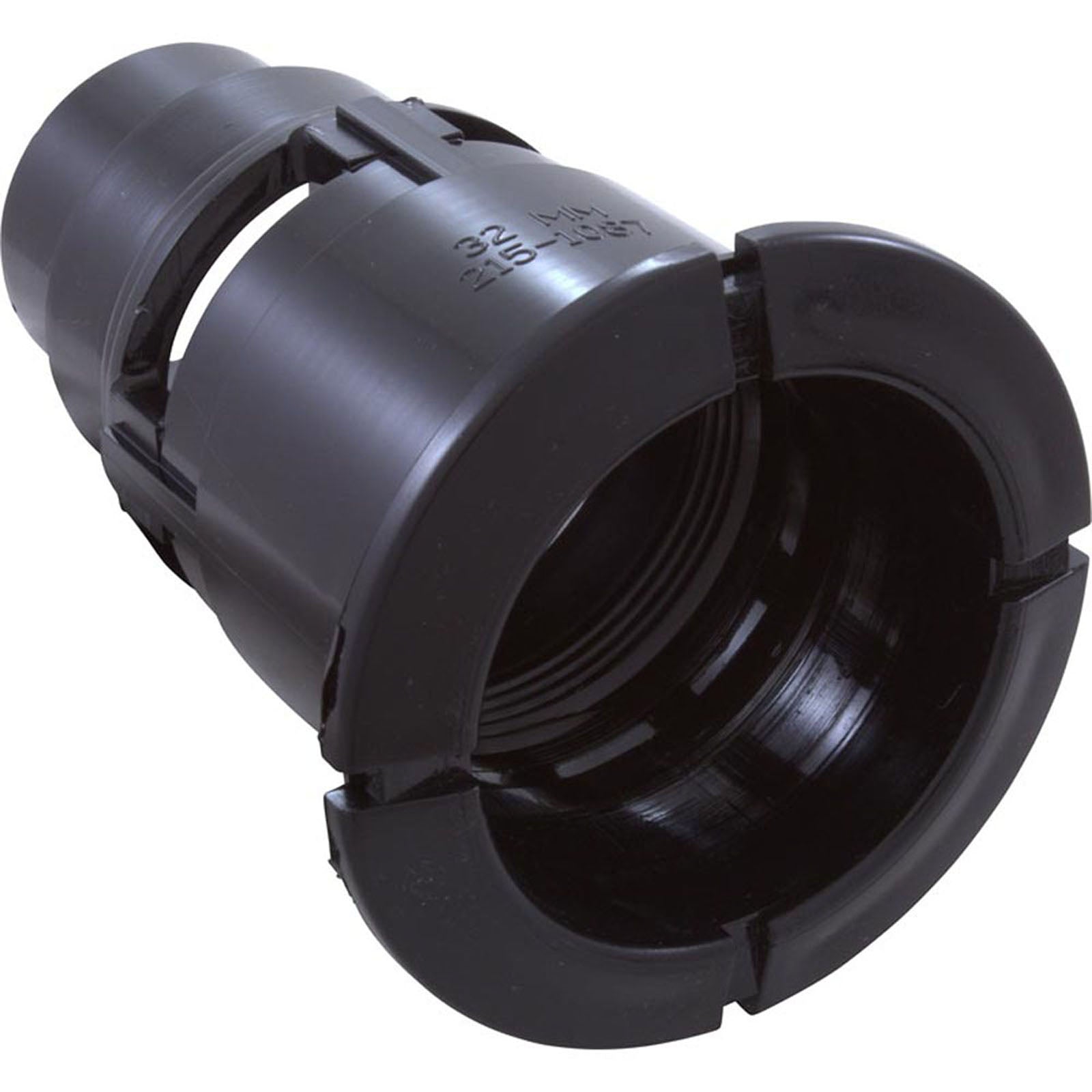 Wall Fitting, Waterway Poly Gunite, Black