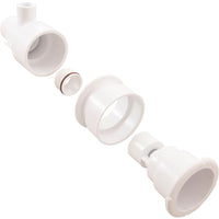 Jet Body Assy, WW Poly Strm Gunite, a1"spg, w1-1/2"spg, Wht, Thd