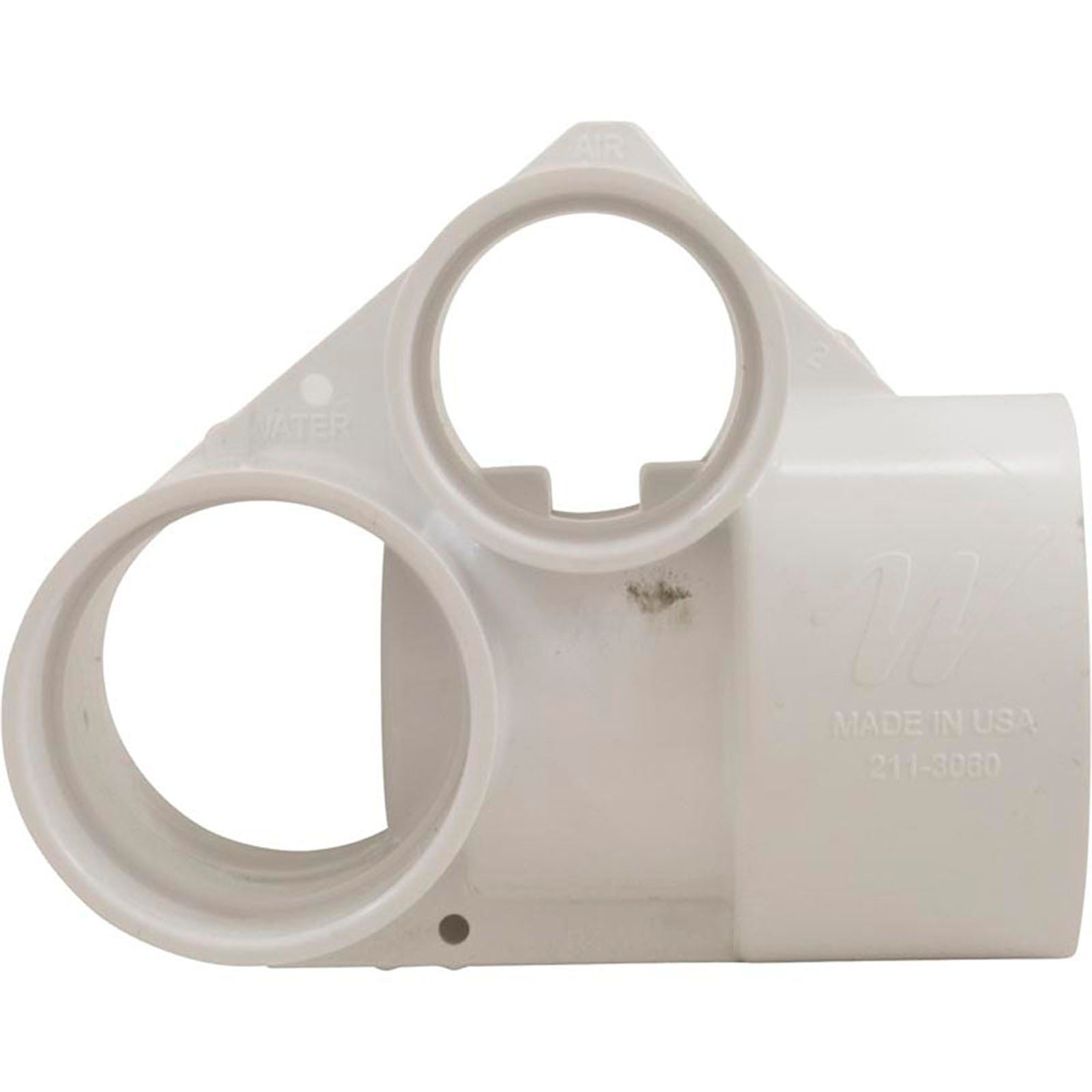 Jet Body Assembly, WW Poly Storm Gunite, a1-1/2"s, w2"s, Tee, Wht, Thd