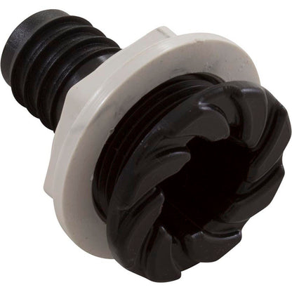 Bulkhead Fitting, Waterway, 3/4" Barb, Swirl, Black