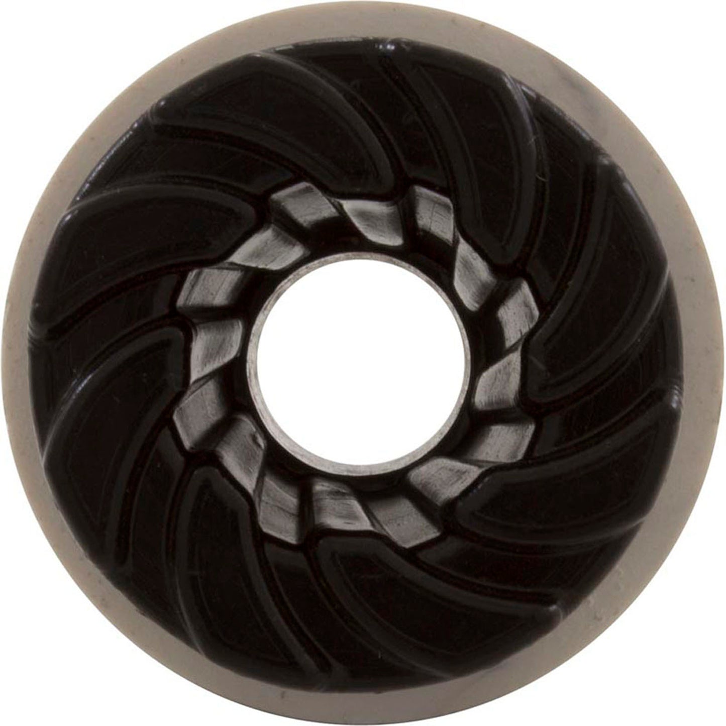 Bulkhead Fitting, Waterway, 3/4" Barb, Swirl, Black
