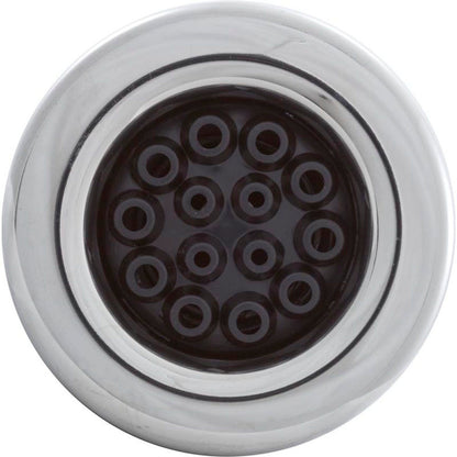 Jet Intl, WW Poly Storm, 3-3/8"fd, Massage, Smth, SS/Blk