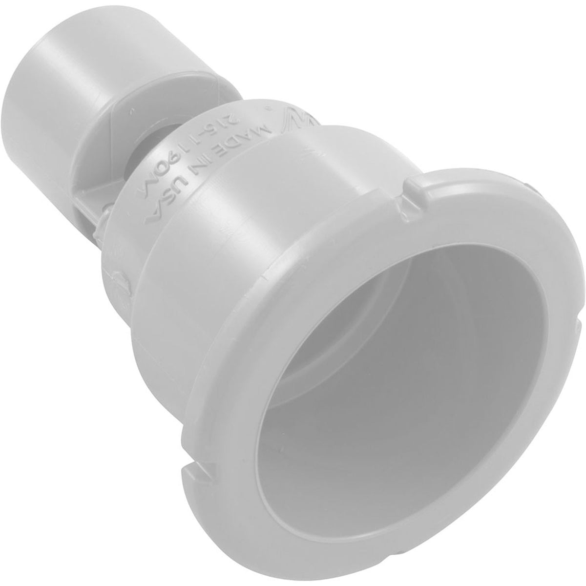 Wall Fitting, Waterway Poly Storm Gunite, White, Thread-In