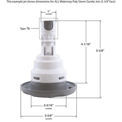 Jet Intl, WW Ply Strm Gun, 3-3/8"fd, Multi Mass, Txt Scal, Blk
