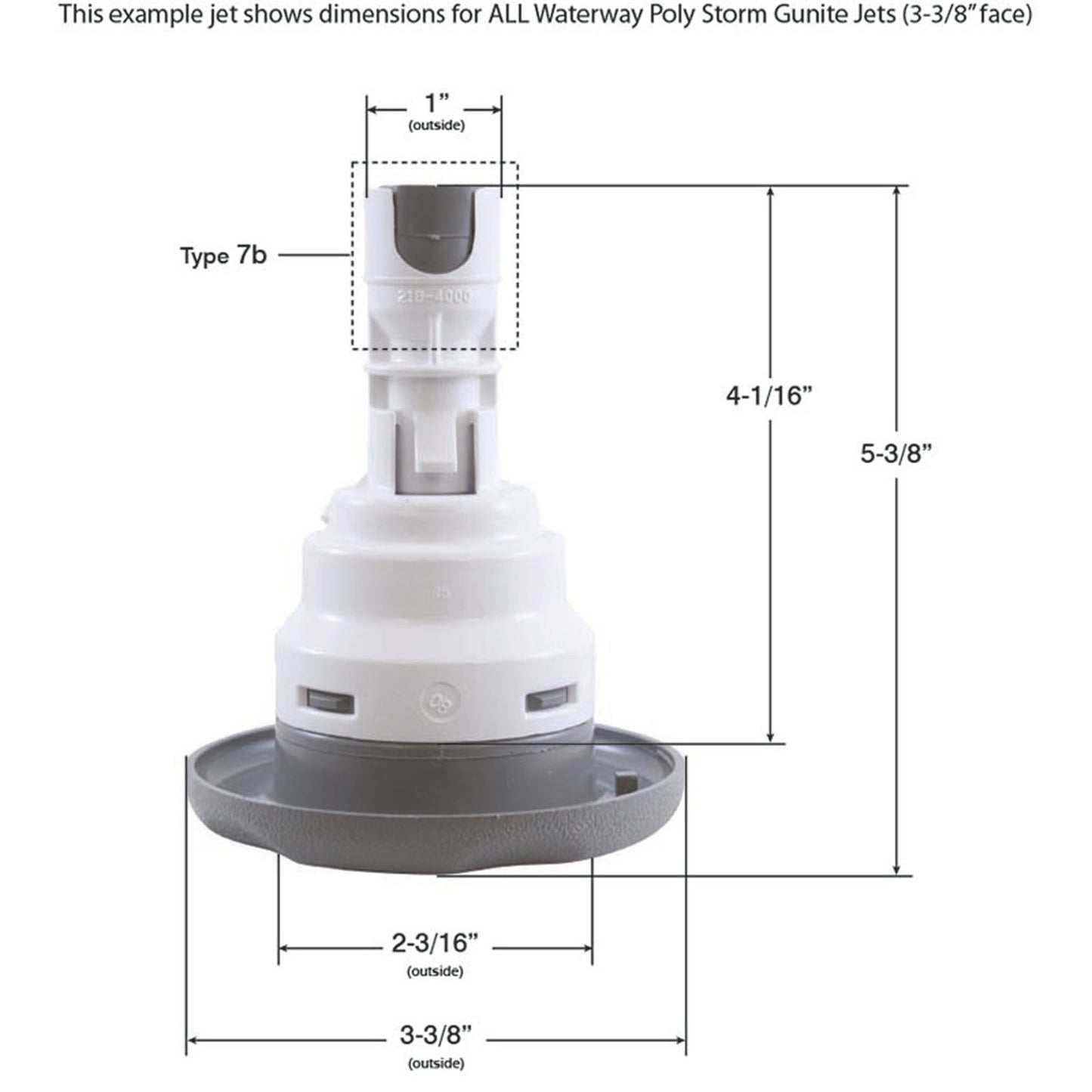 Jet Intl, WW PolyStorm Gun,3-3/8"fd,Multi Mass,Txt Scal,tan