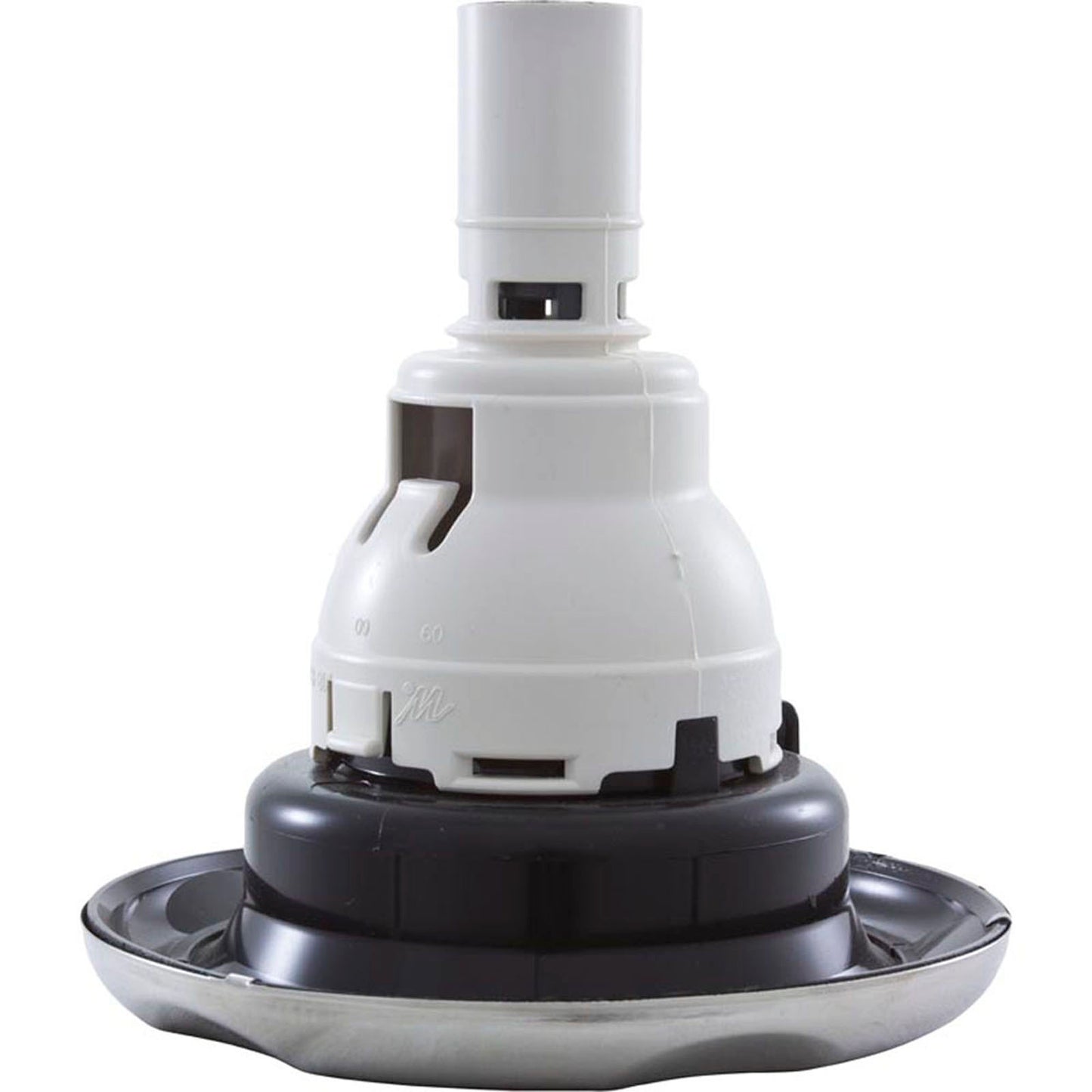 Jet Intl, WW Power Storm, 5"fd, Massage, Scalloped, SS/Blk