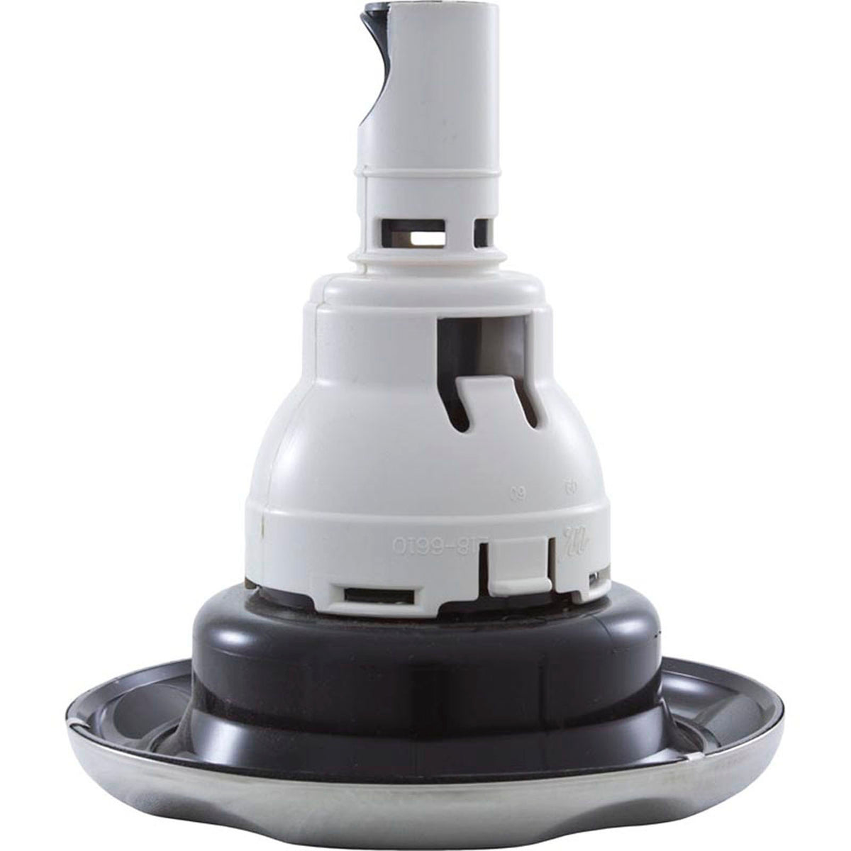 Jet Intl, WW Power Storm, 5"fd, Massage, Scalloped, SS/Blk