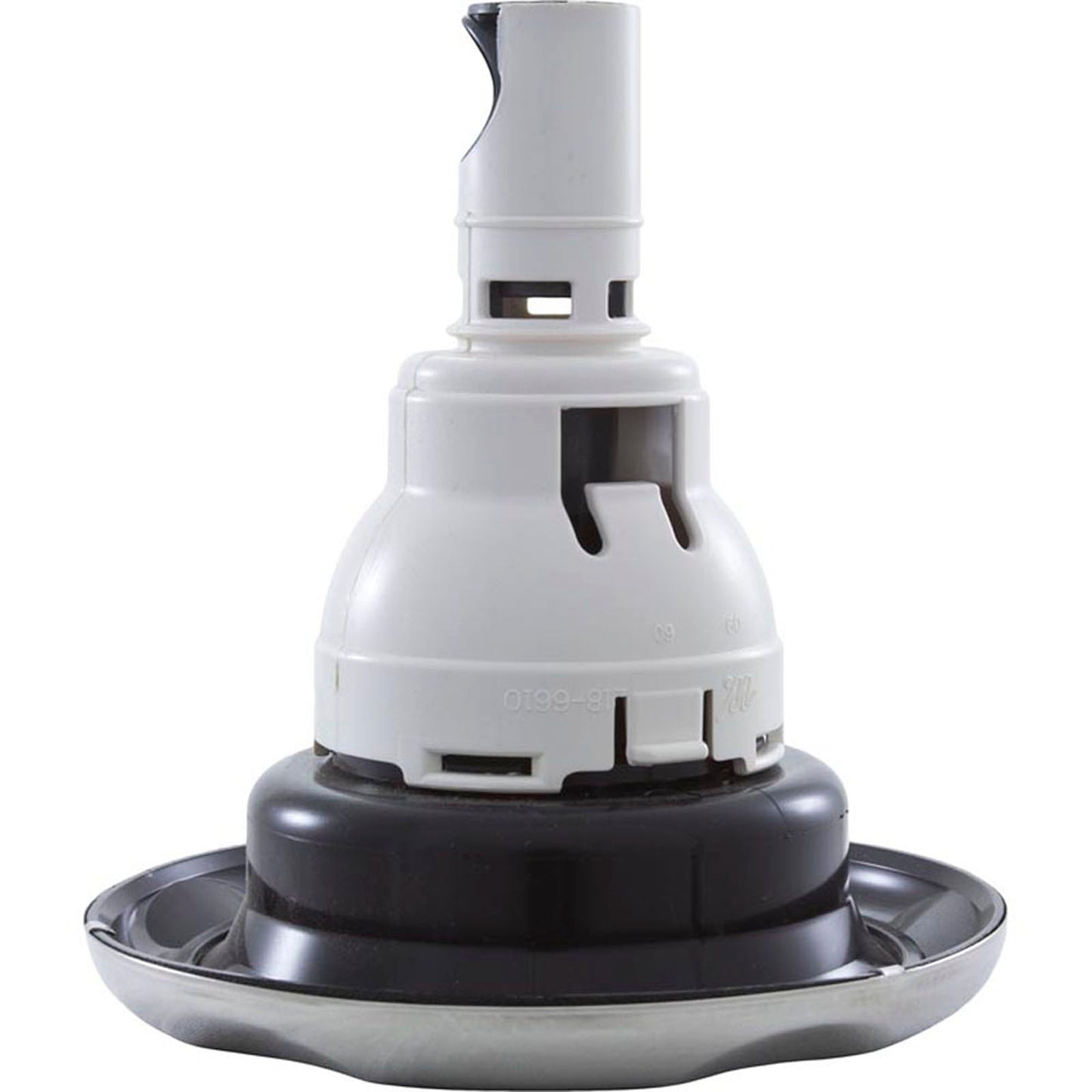 Jet Intl, WW Power Storm, 5"fd, Massage, Scalloped, SS/Blk