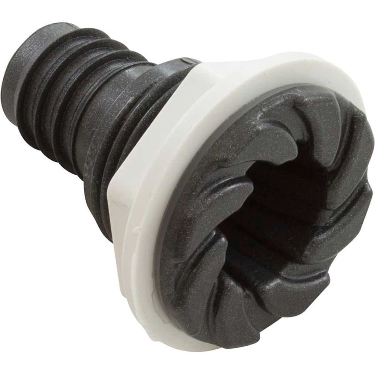 Bulkhead Fitting, Waterway, 3/4"b, Swirl, Dark Gray