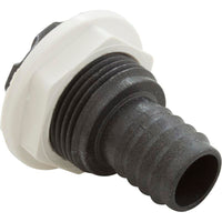 Bulkhead Fitting, Waterway, 3/4"b, Swirl, Dark Gray