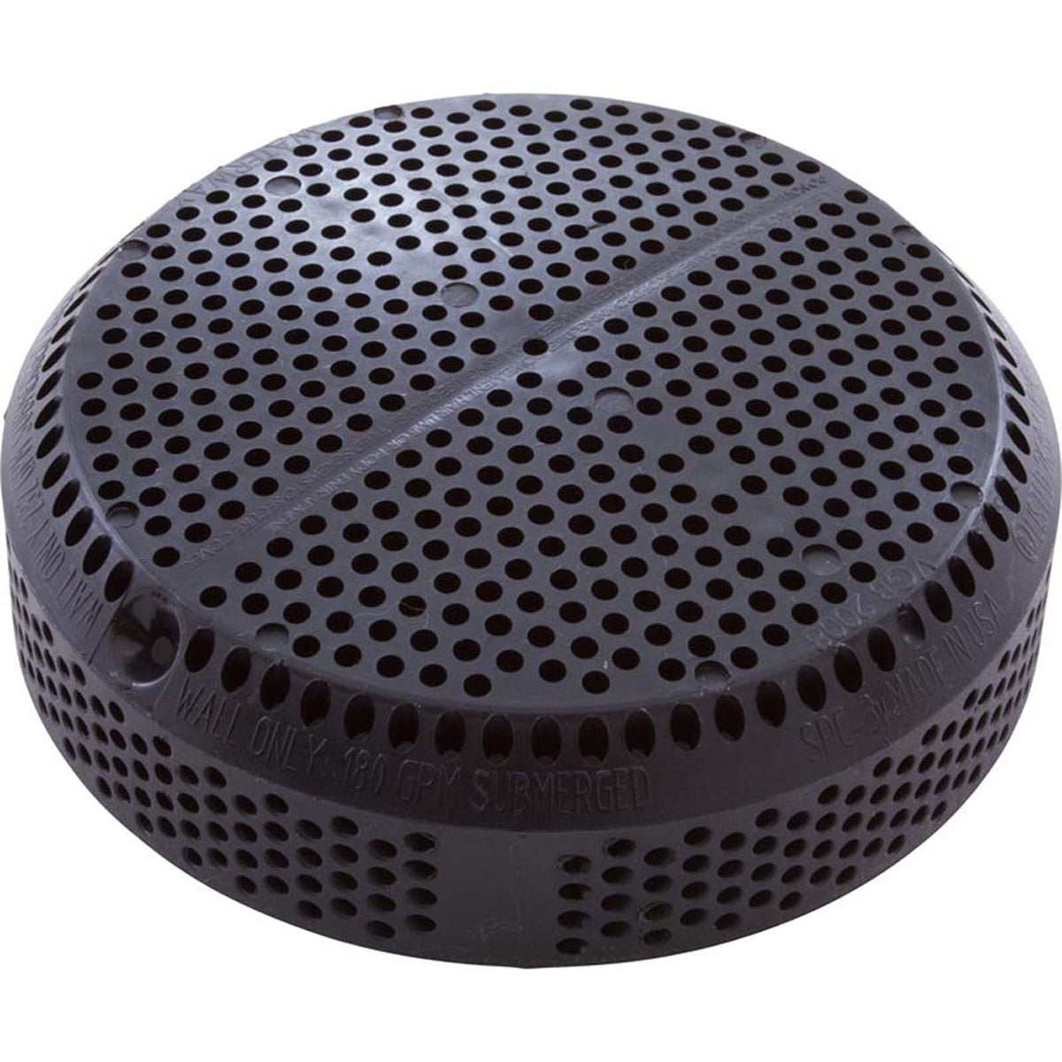Suction Cover, Waterway 5" Super Hi-Flow, Black, W/O Screws