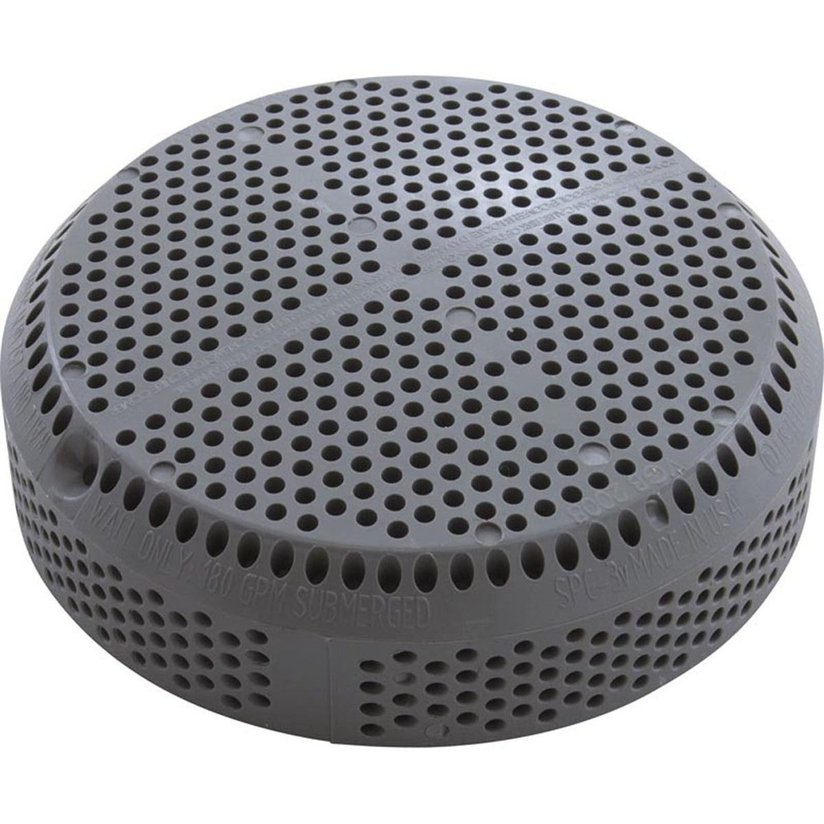 Suction Cover, Waterway 5" Super Hi-Flow, Gray, W/O Screws