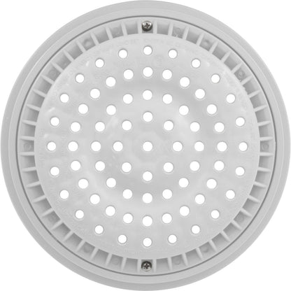 Main Drain Grate, WW Anti Vortex, 8" Rnd, w/Collar, White
