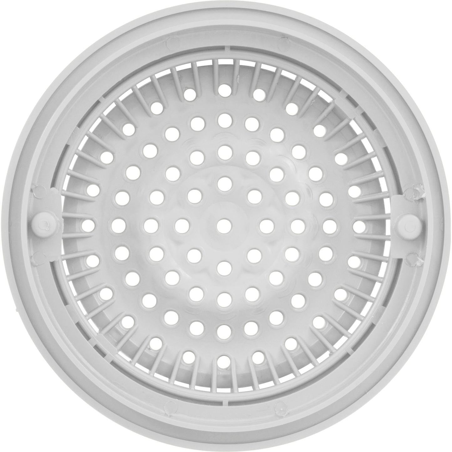 Main Drain Grate, WW Anti Vortex, 8" Rnd, w/Collar, White