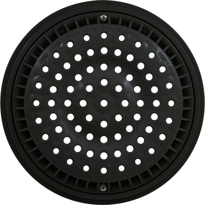 Main Drain Grate, WW Anti Vortex, 8" Rnd, w/Collar, Black