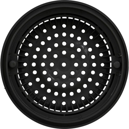 Main Drain Grate, WW Anti Vortex, 8" Rnd, w/Collar, Black