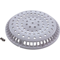 Main Drain Grate, Waterway Anti Vortex, 8" Round, White