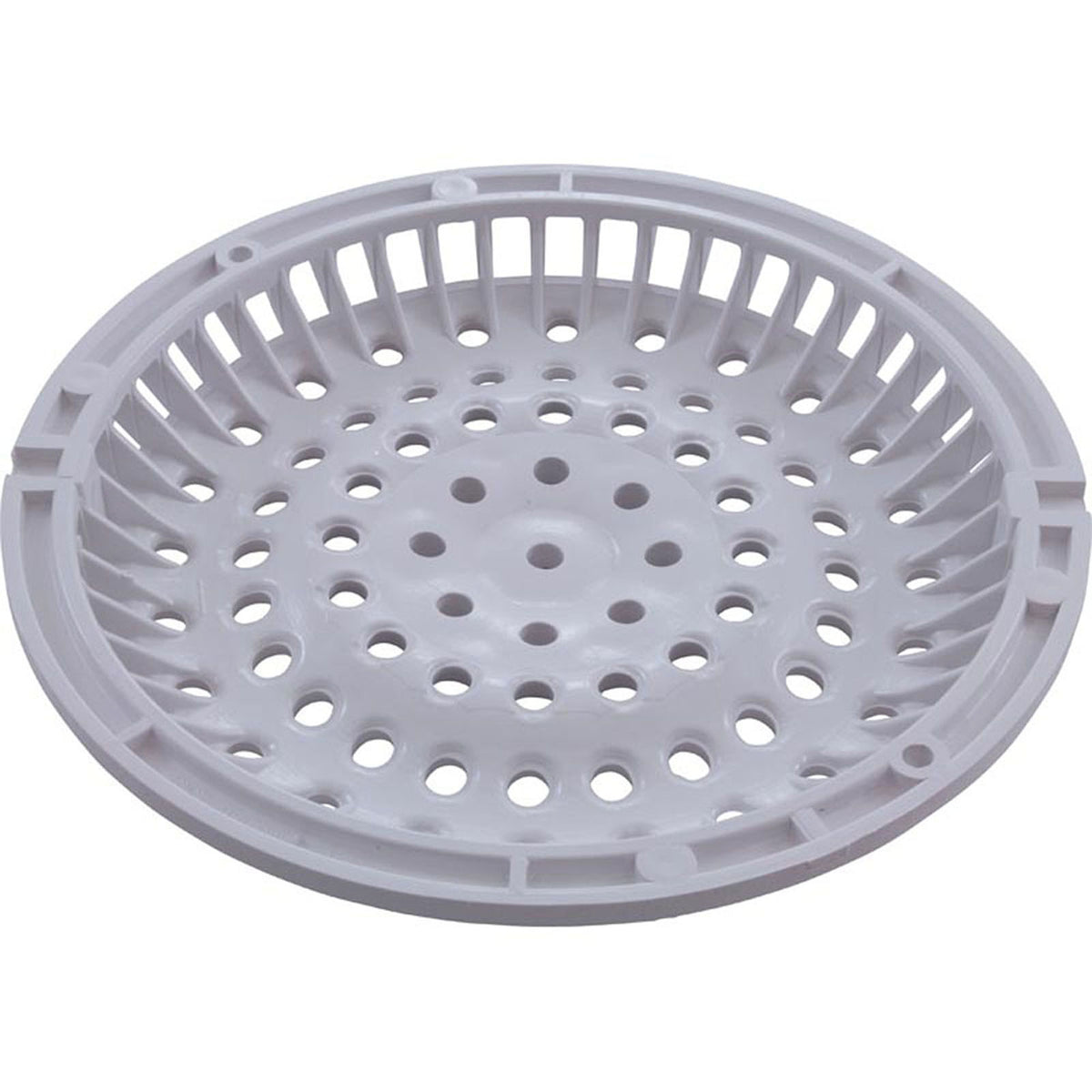 Main Drain Grate, Waterway Anti Vortex, 8" Round, White