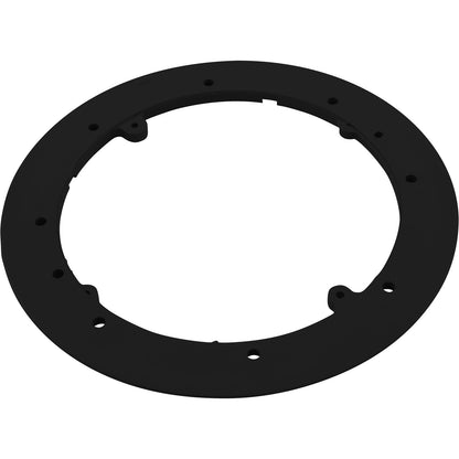 Placa de montaje, desagüe principal de canal de agua, vinilo, 8" redonda, negra