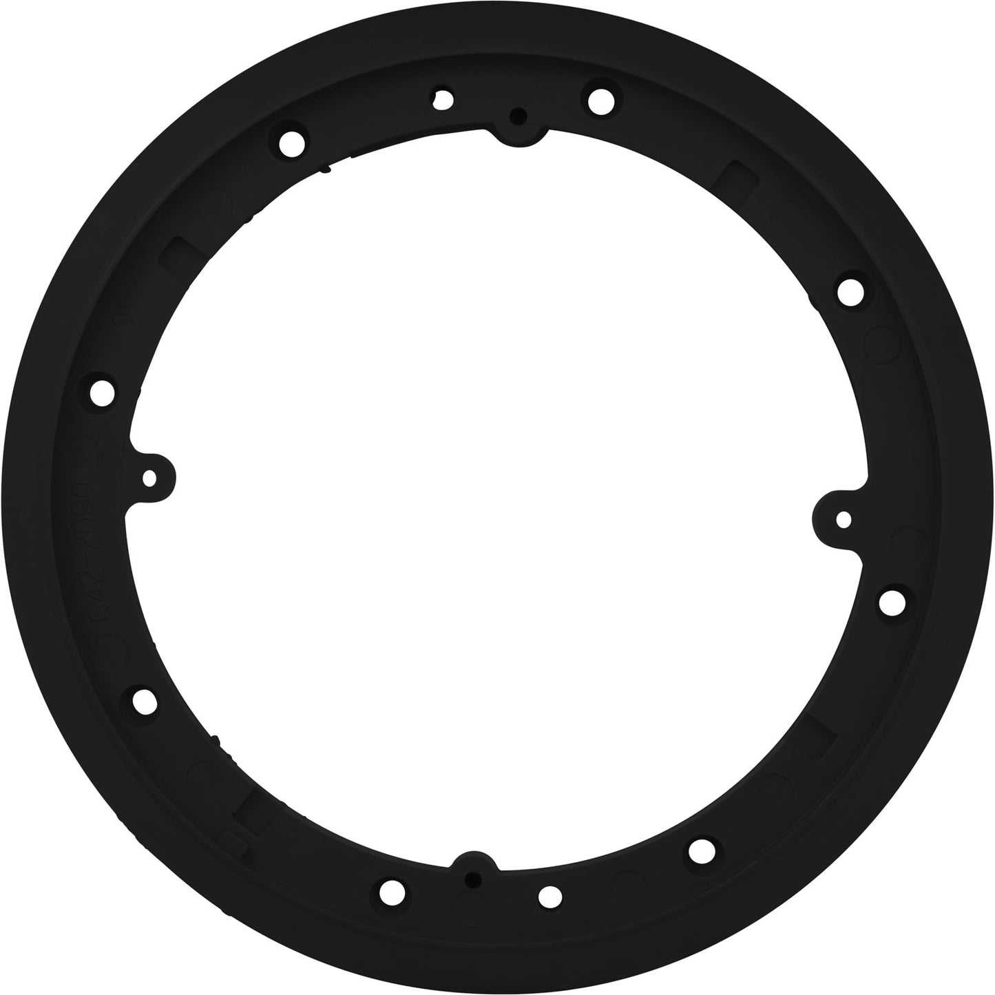 Placa de montaje, desagüe principal de canal de agua, vinilo, 8" redonda, negra