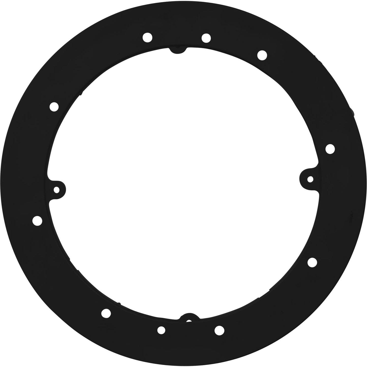 Placa de montaje, desagüe principal de canal de agua, vinilo, 8" redonda, negra