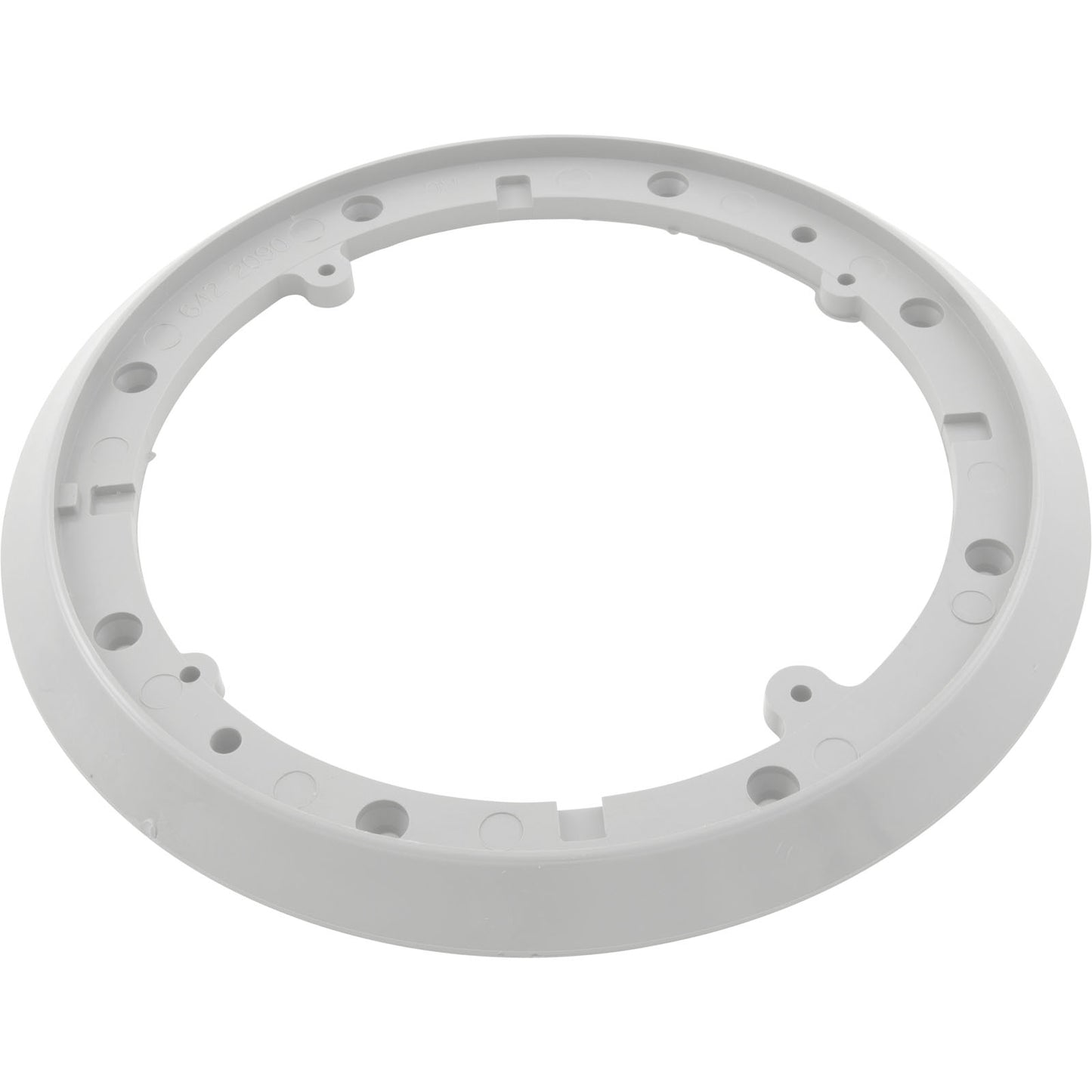 Mounting Plate, Waterway Main Drain Vinyl, 8" Round, White