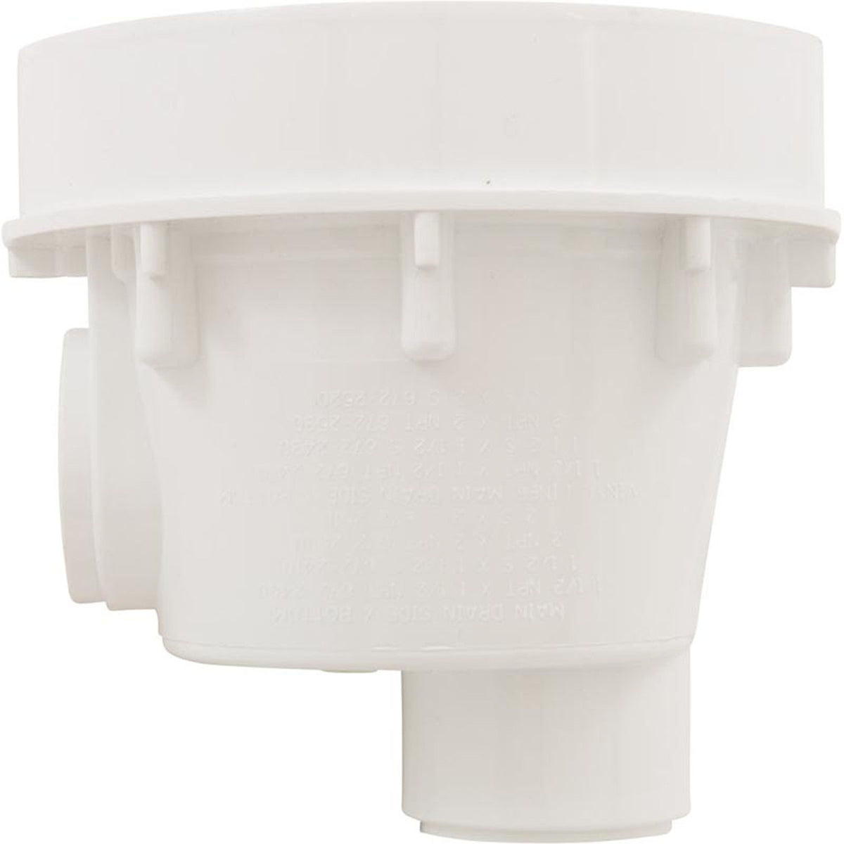 Sump Body, Waterway, 8" Round, 2" Slip x 2" Slip