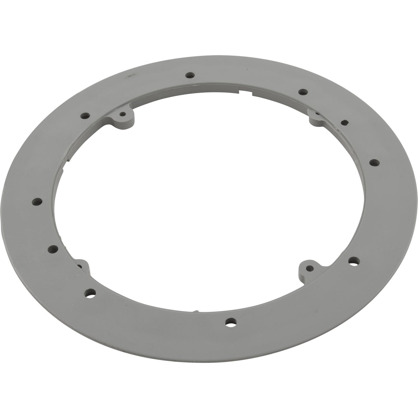 Plaque de montage, drain principal de voie navigable en vinyle, rond de 8 po, gris