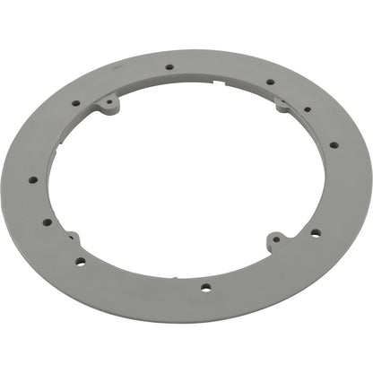 Plaque de montage, drain principal de voie navigable en vinyle, rond de 8 po, gris