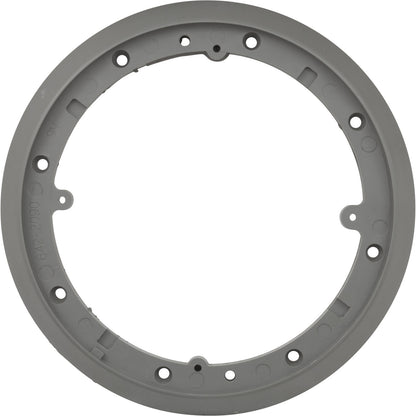 Plaque de montage, drain principal de voie navigable en vinyle, rond de 8 po, gris