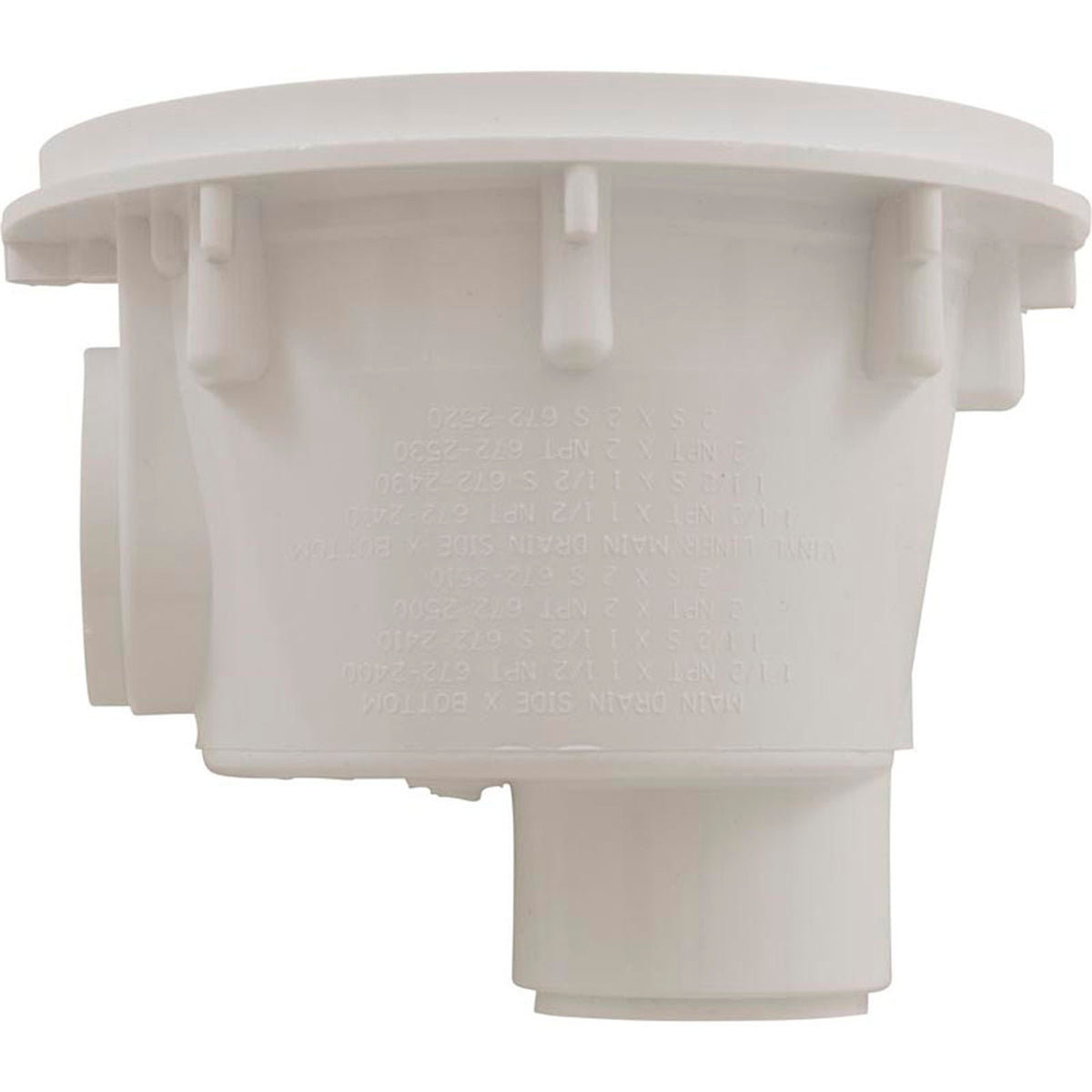 Sump Body, Waterway Main Drain Gunite, 8" Round, 2" Slip