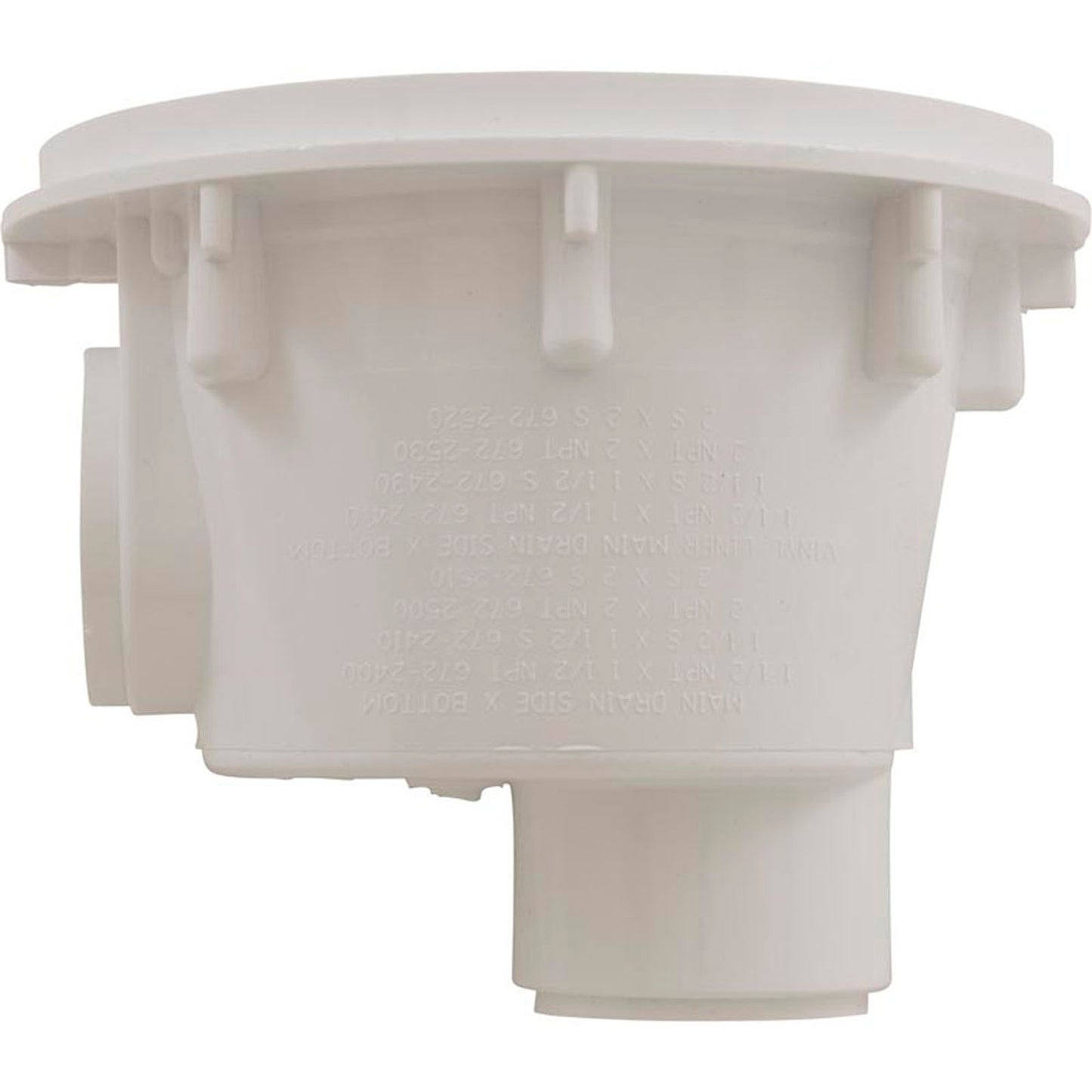 Cuerpo de sumidero, drenaje principal de vía fluvial Gunite, 8" redondo, 2" deslizante