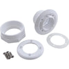 Accesorio de pared, WW, revestimiento de vinilo, 3" de alto, 1-1/2" de rosca hembra, 3-1/2" de profundidad, blanco