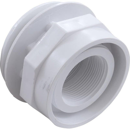 Accesorio de pared, WW, revestimiento de vinilo, 3" de alto, 1-1/2" de rosca hembra, 3-1/2" de profundidad, blanco
