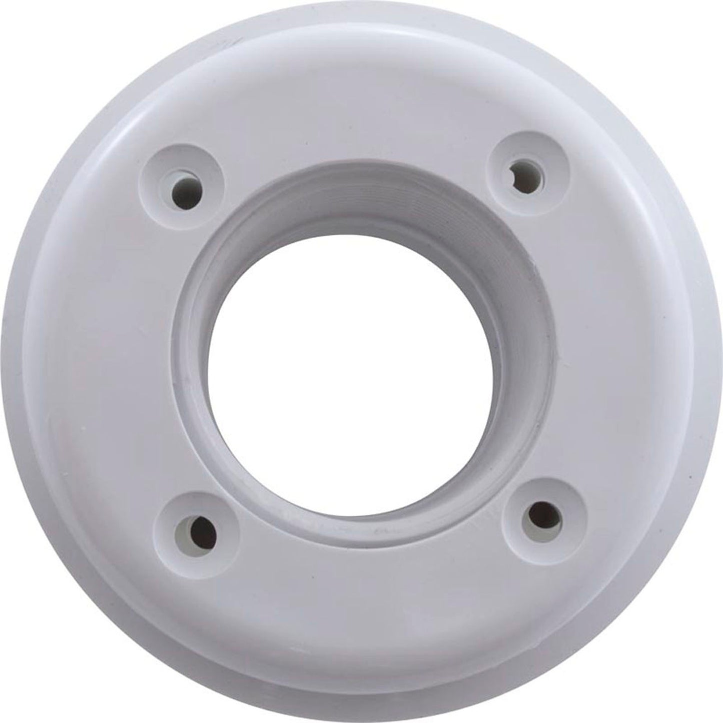 Accesorio de pared, WW, revestimiento de vinilo, 3" de alto, 1-1/2" de rosca hembra, 3-1/2" de profundidad, blanco