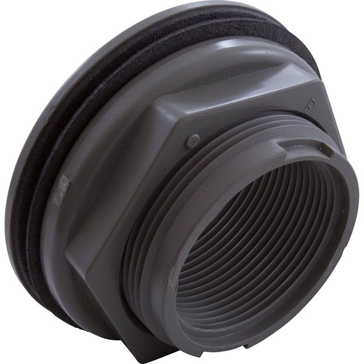 Wall Fitting, WW, 2-3/8"hs, 1-1/2"fpt, 3-1/2"fd, Gray