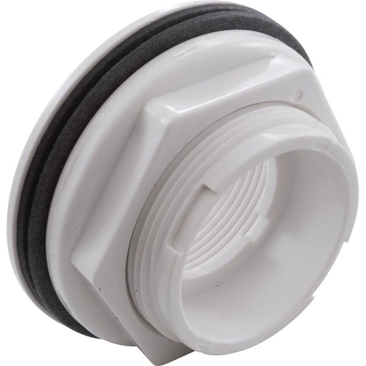 Wall Fitting, WW, 2-3/8"hs, 1-1/2"fpt x 1-1/2"s, 3-1/2"fd, Wht