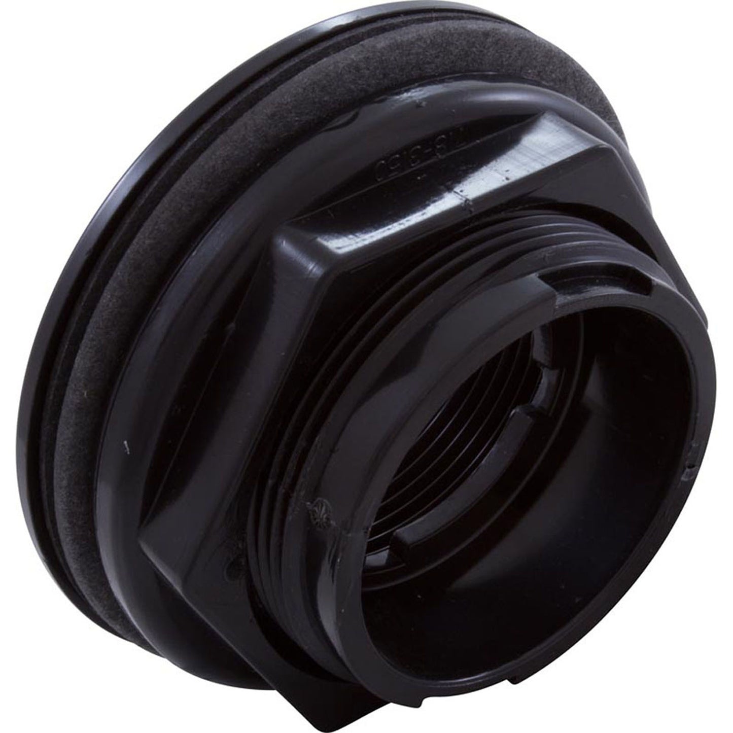Wall Fitting, WW, 2-3/8"hs, 1-1/2"fpt x 1-1/2"s, 3-1/2"fd, Blk