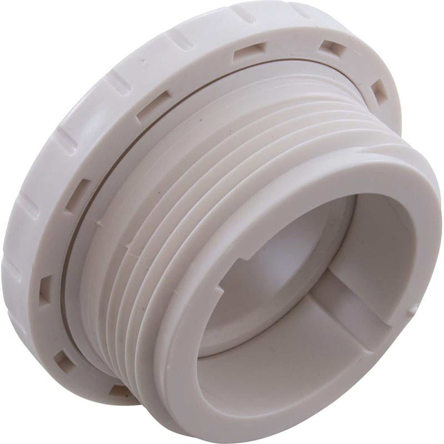 Eyeball Fitting, WW, 1-1/2"mpt, 2-3/8"fd, 3/8"Orifice, White