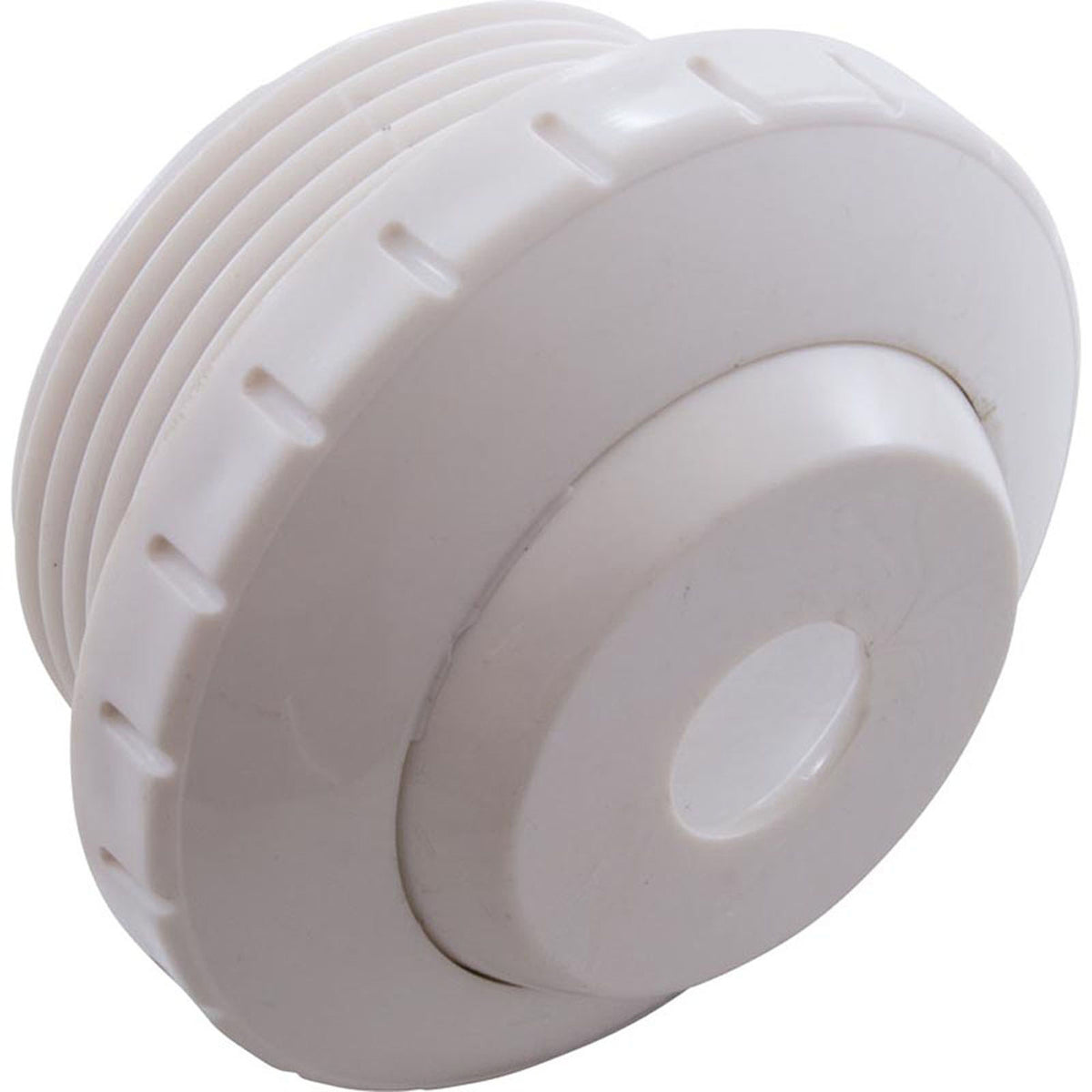 Eyeball Fitting, WW, 1-1/2"mpt, 2-3/8"fd, 1/2"Orifice, White