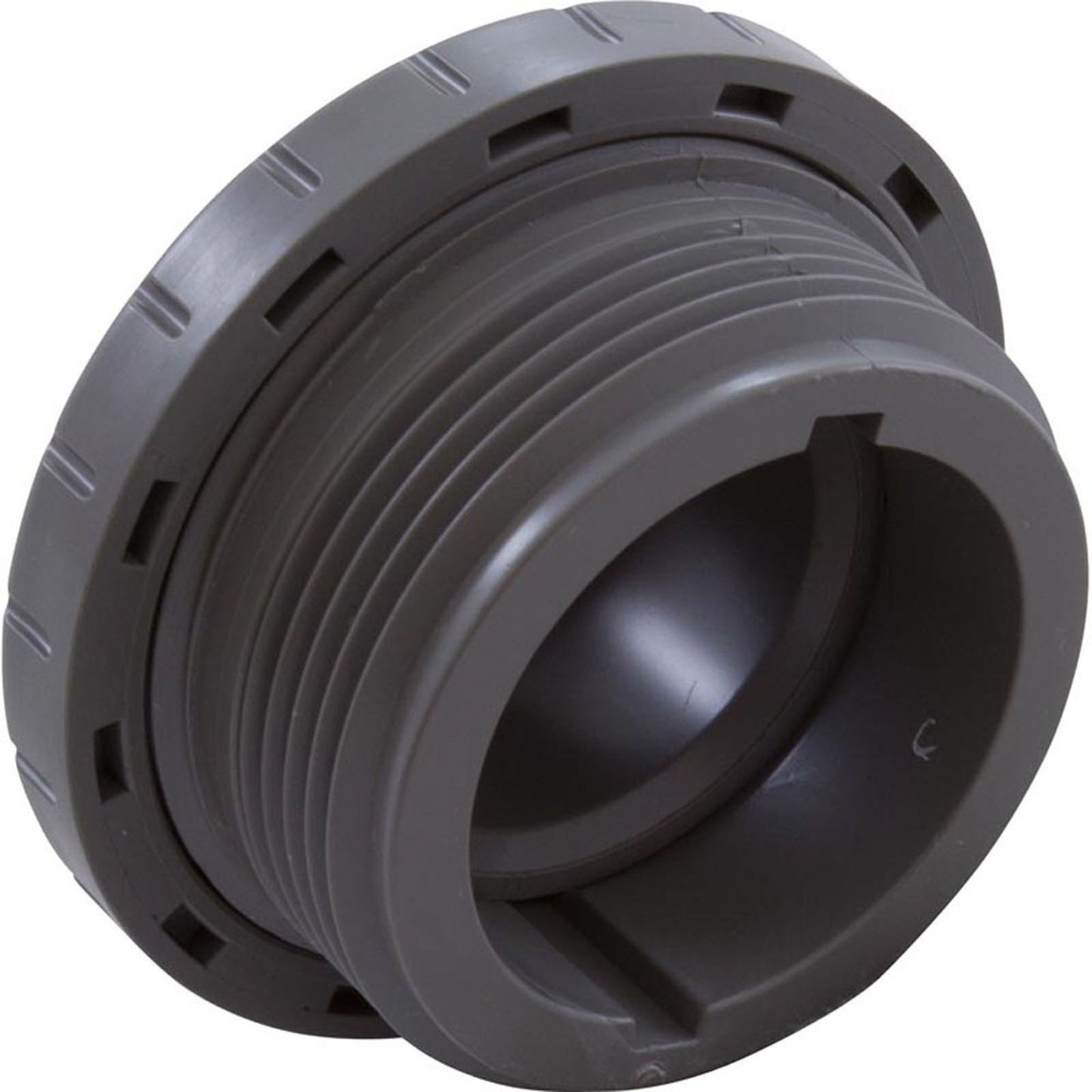 Raccord à œil, WW, 1-1/2"mpt, 2-3/8"fd, 1/2"orifice, gris