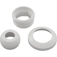 Eyeball Fitting, WW, 1-1/2"mpt, 2-3/8"fd, 3/4"Orifice, White