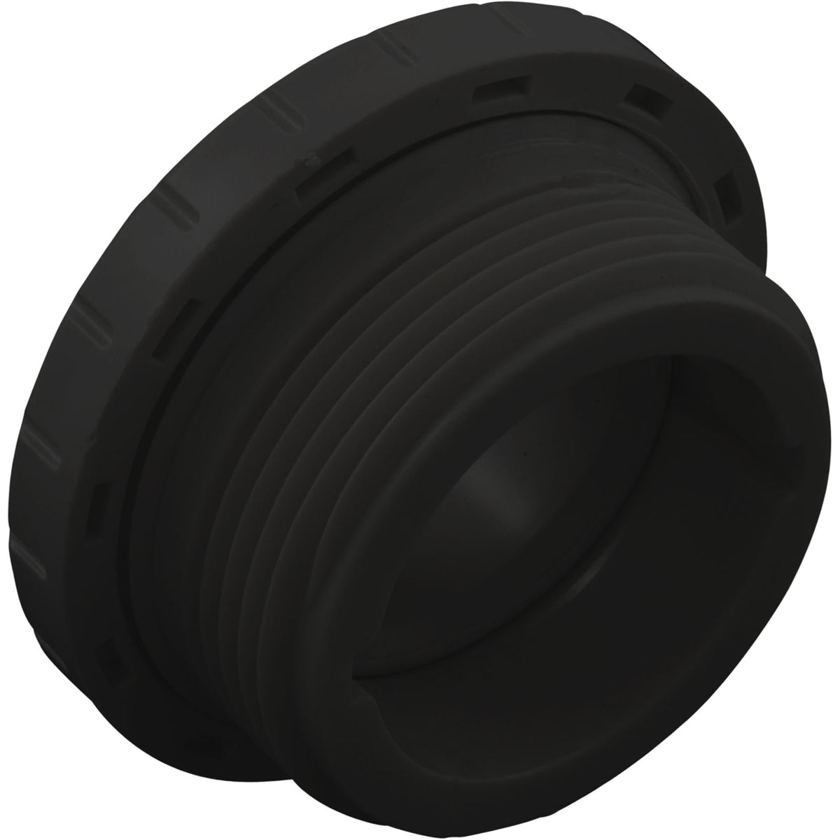 Eyeball Fitting, WW, 1-1/2"mpt, 2-3/8"fd, 3/4"Orifice, Black
