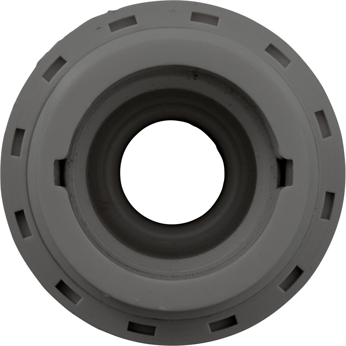 Accesorio de globo ocular, WW, 1-1/2"mpt, 2-3/8"fd, orificio de 3/4", gris oscuro