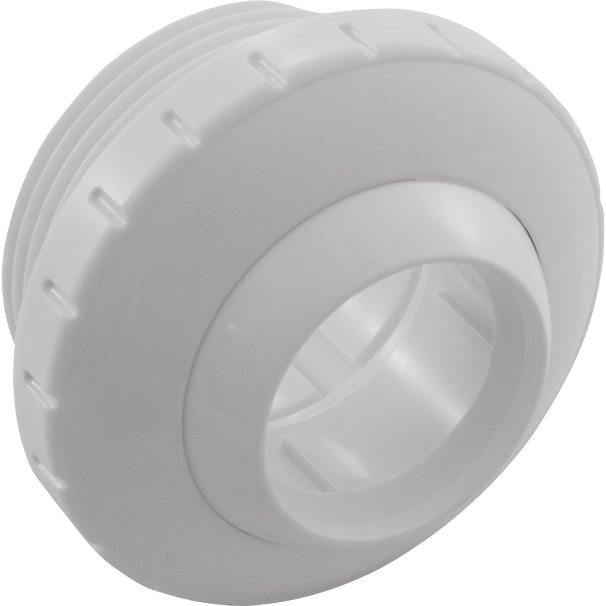 Eyeball Fitting, WW, 1-1/2"mpt, 2-3/8"fd, 1"Orifice, White